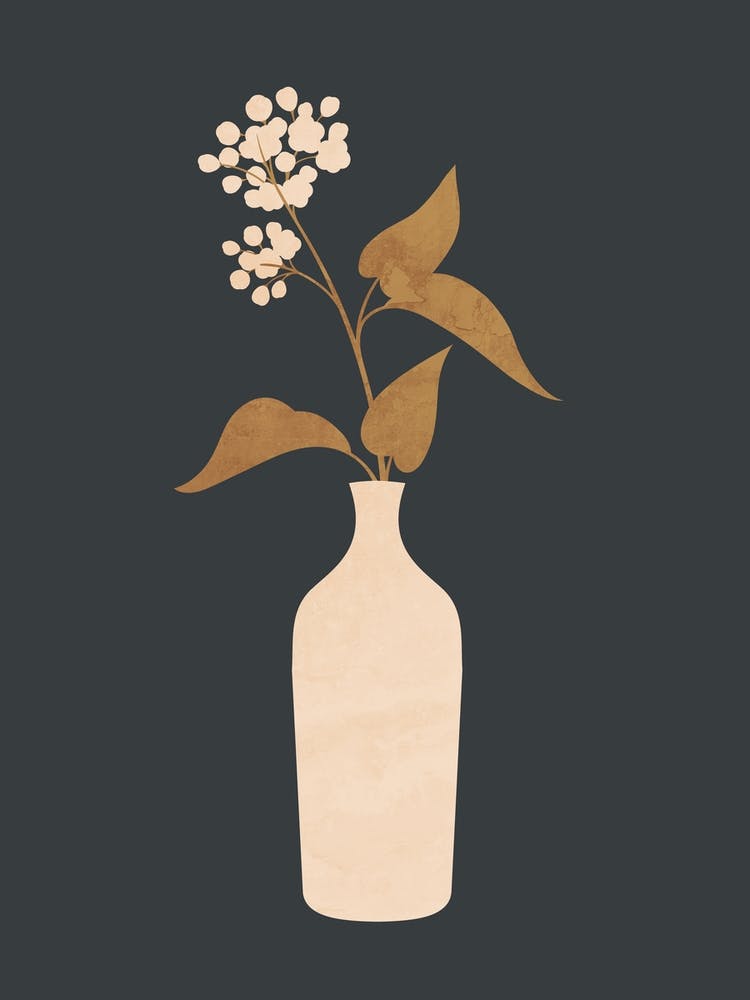 Minimal Abstract Art Vase Flower 4