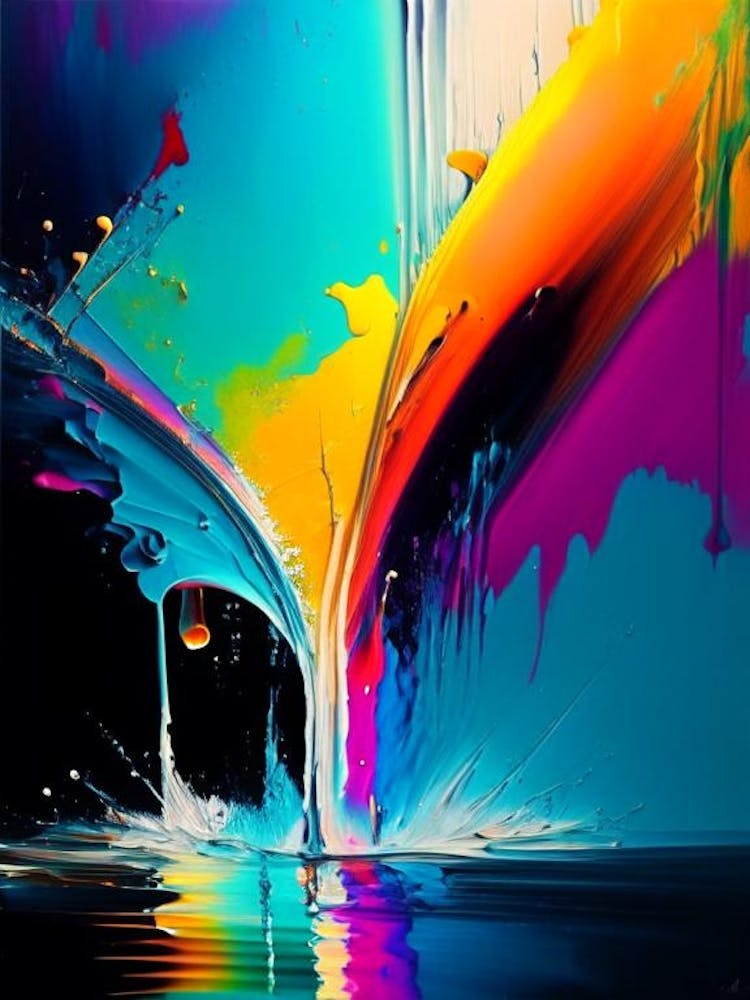 Fließendes Wasser Wasserlandschaft Helles Abstrakt 3