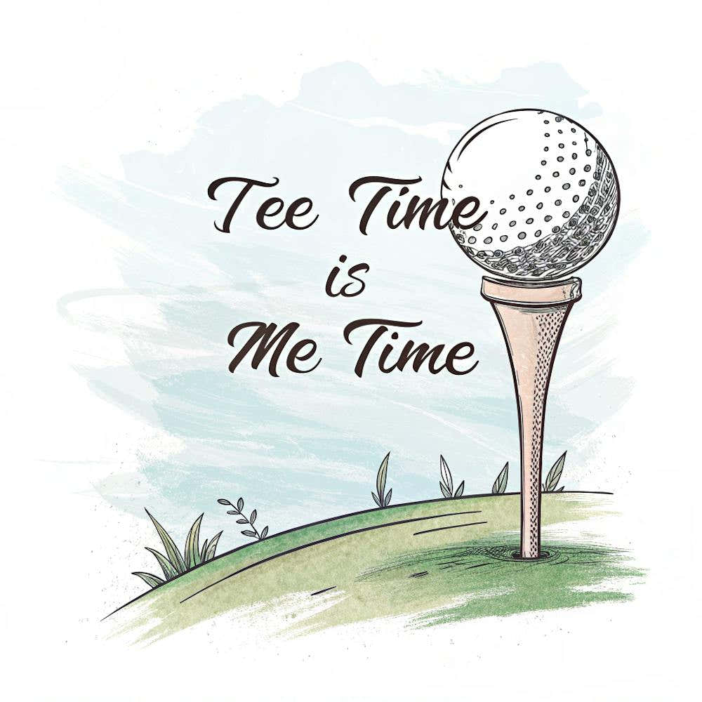 Tee Time Is Me Time A Minimalist Design Featuring (1)