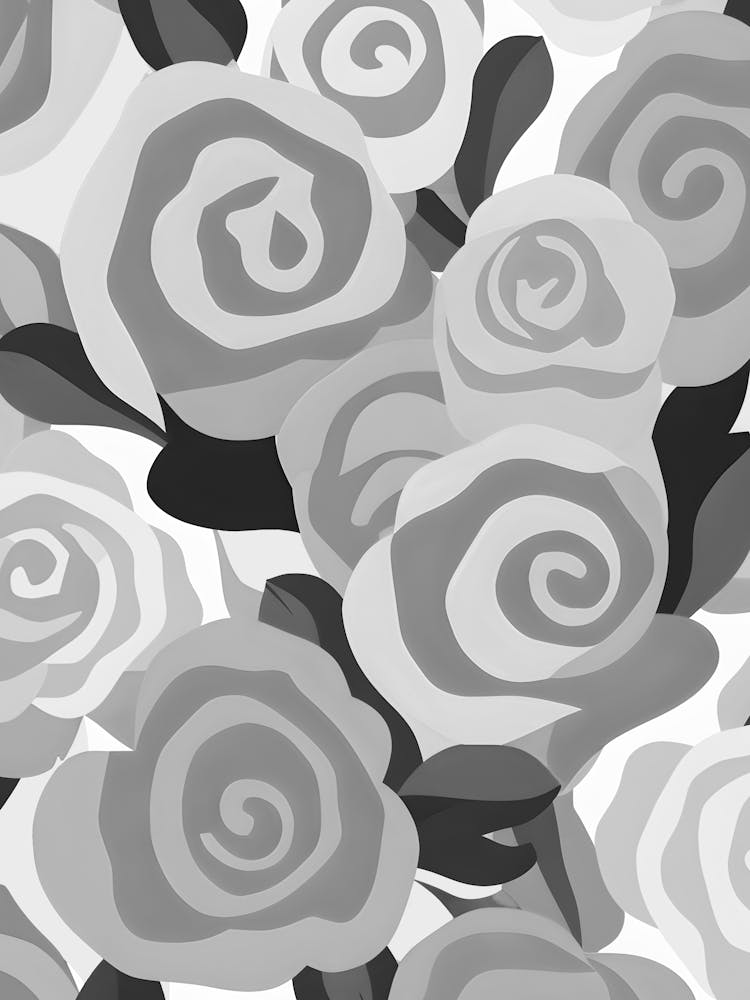 Roses In Black And White 1