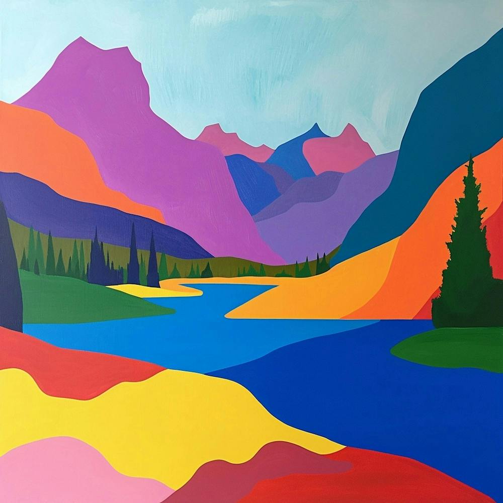 Colourful Abstract Jasper National Park Canada 4