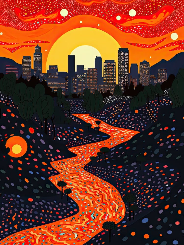 Los Angeles, Illustration In The Style Of Pop Art 4