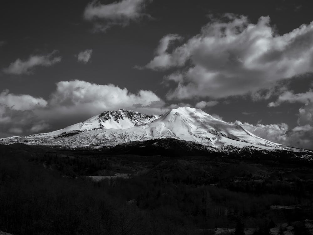 Mount Saint Helens Black and White