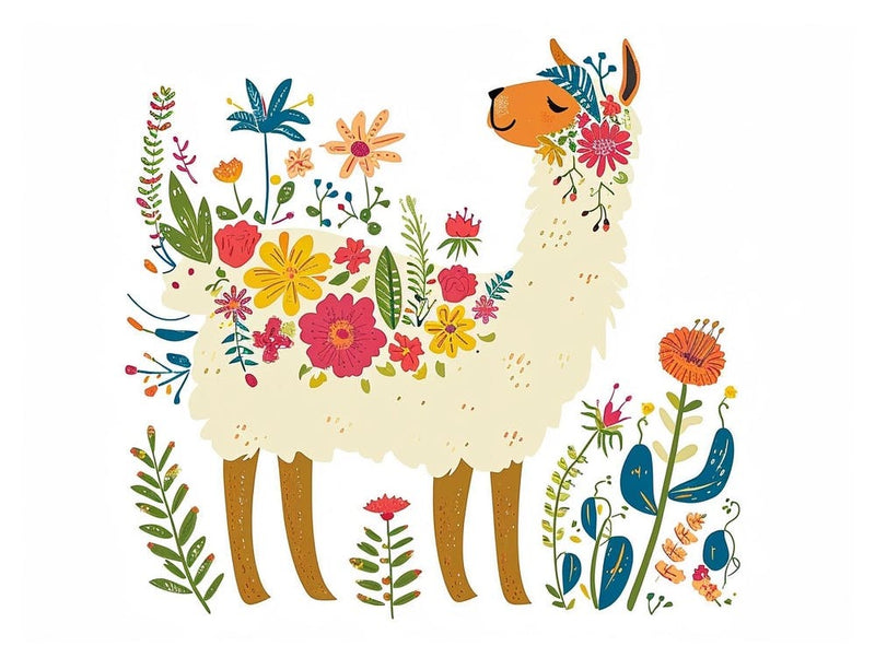 Little Floral Llama 4