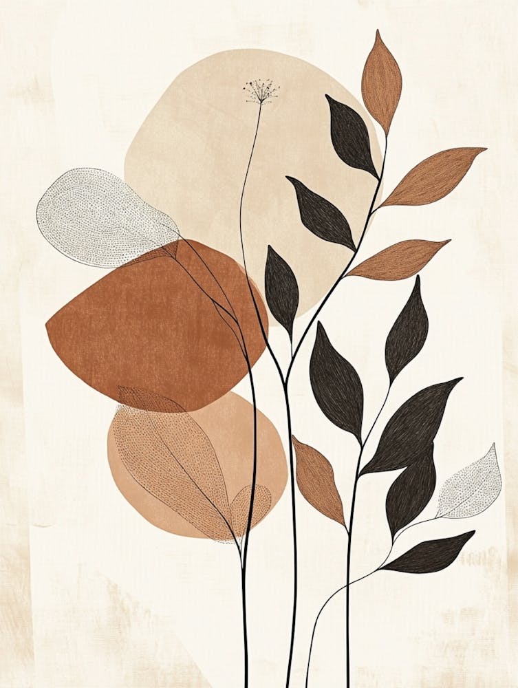Abstract Leaves Canvas Print 7