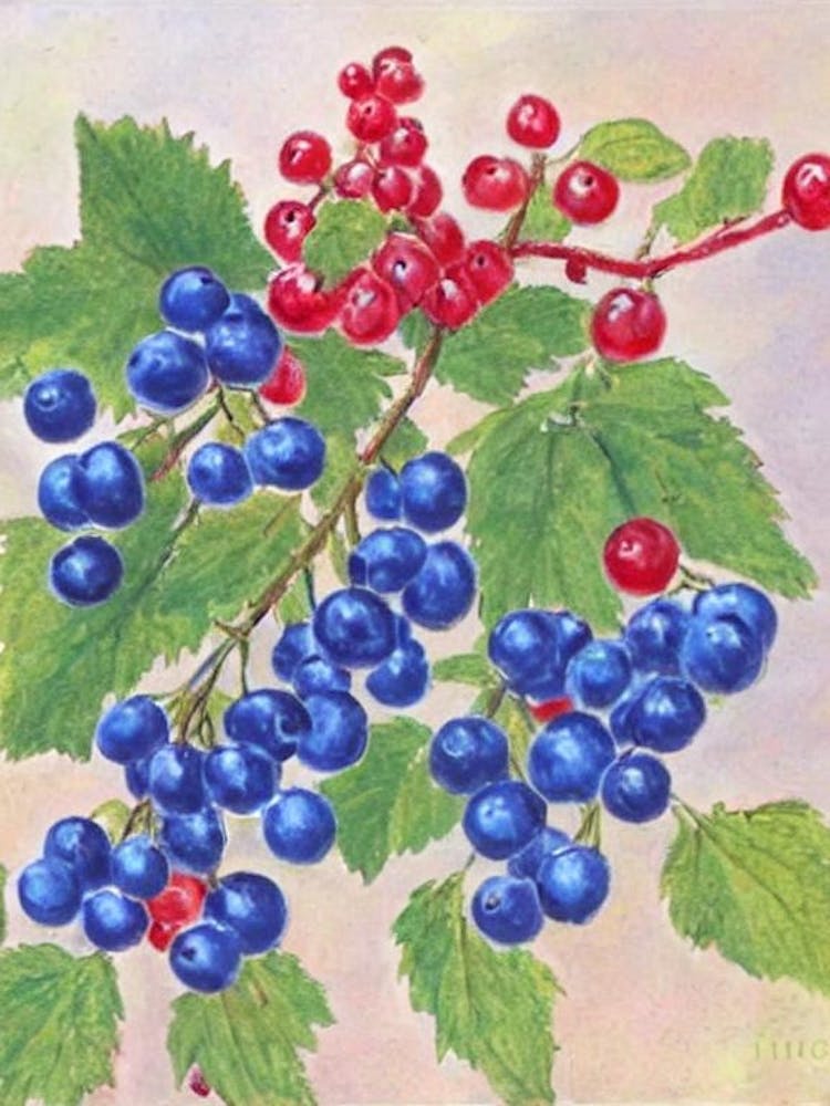 Rote Johannisbeere 1 Vintage Skizze Obst