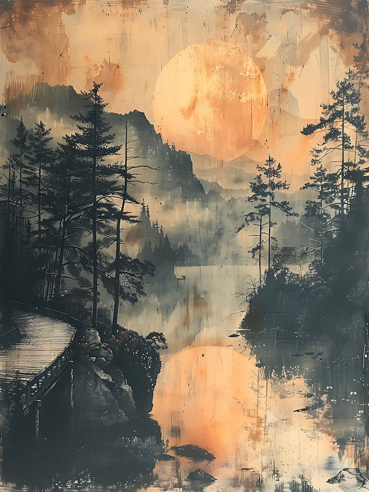 Antique Chinese Landscape Painting Art 3