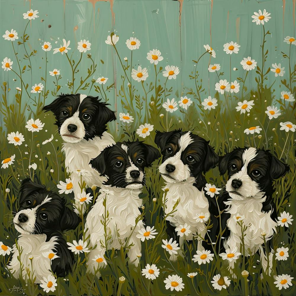 Puppies Fairycore Painting 2
