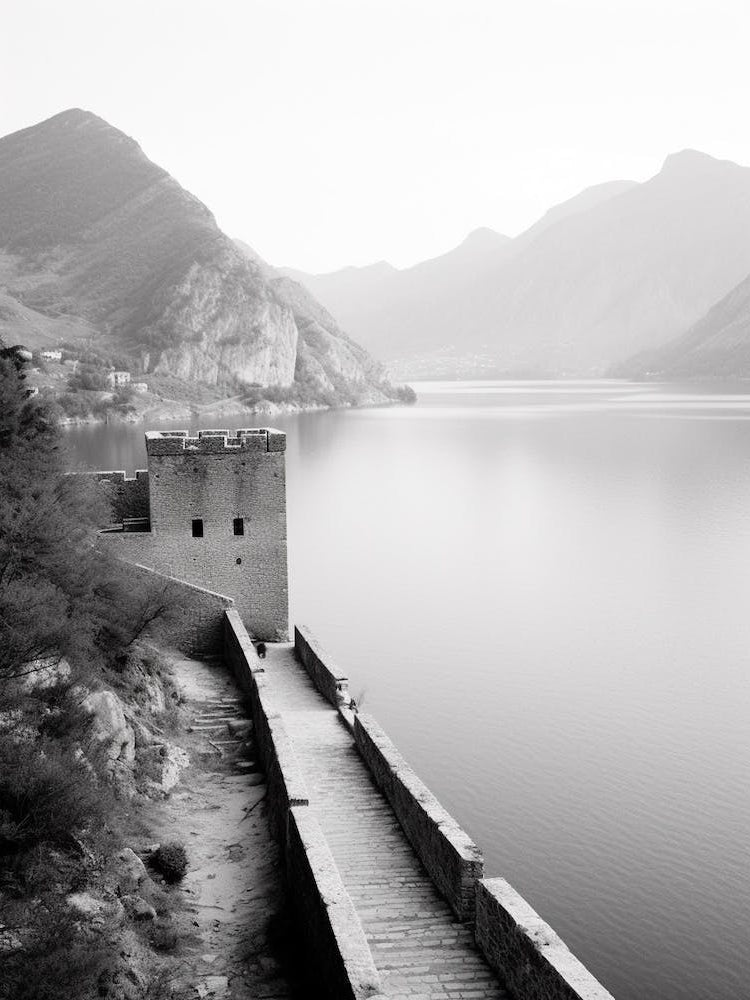 Kotor, Montenegro, Black And White Old Photo 1