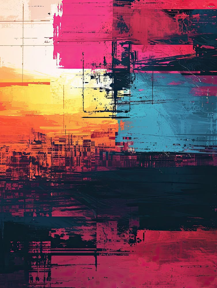 Abstract Canvas Print | Pixel Art Series