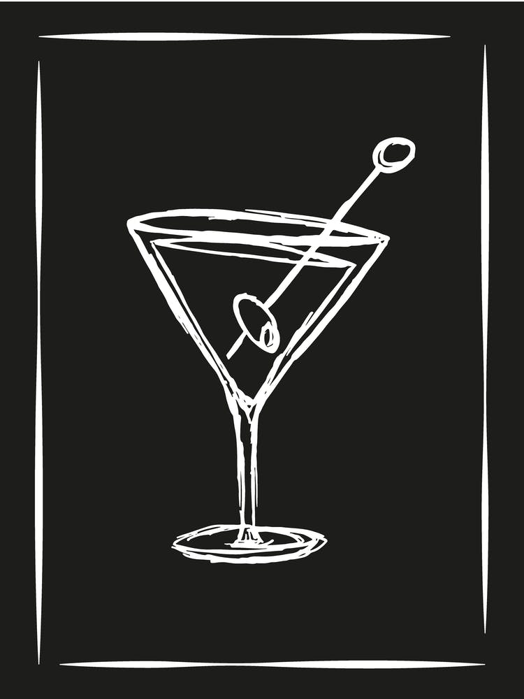 Cocktail Martini Noir et Blanc