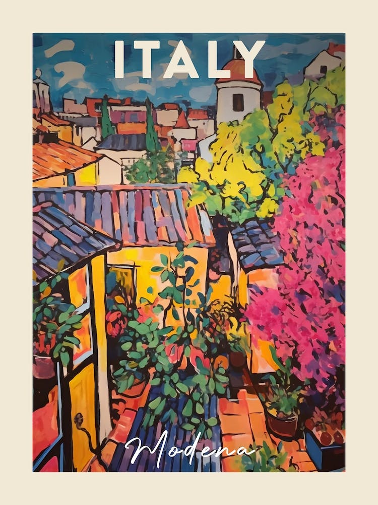 Modena Italy 1 Fauvist Painting Travel Poster