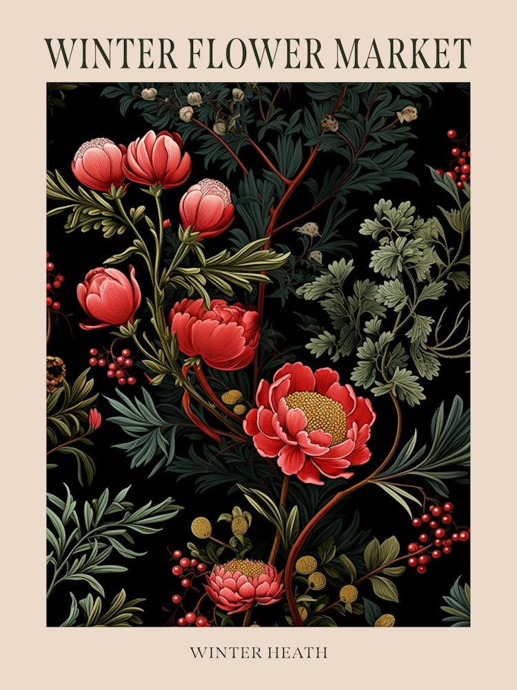 Winterheide 4 Winterblumenmarkt-Poster
