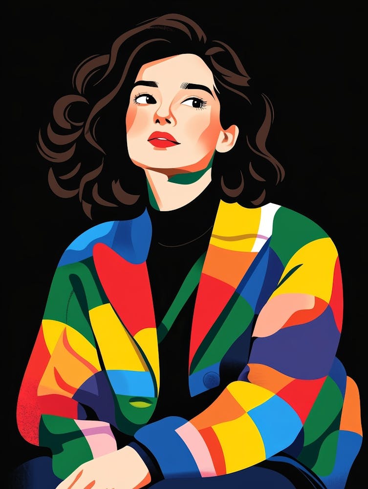 Girl In A Colorful Jacket
