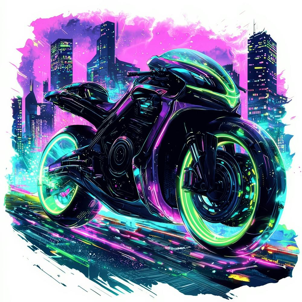Neon Motorcycle