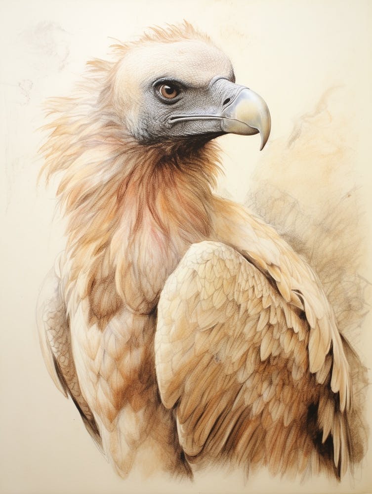 Vintage Bird Drawing Vulture 1