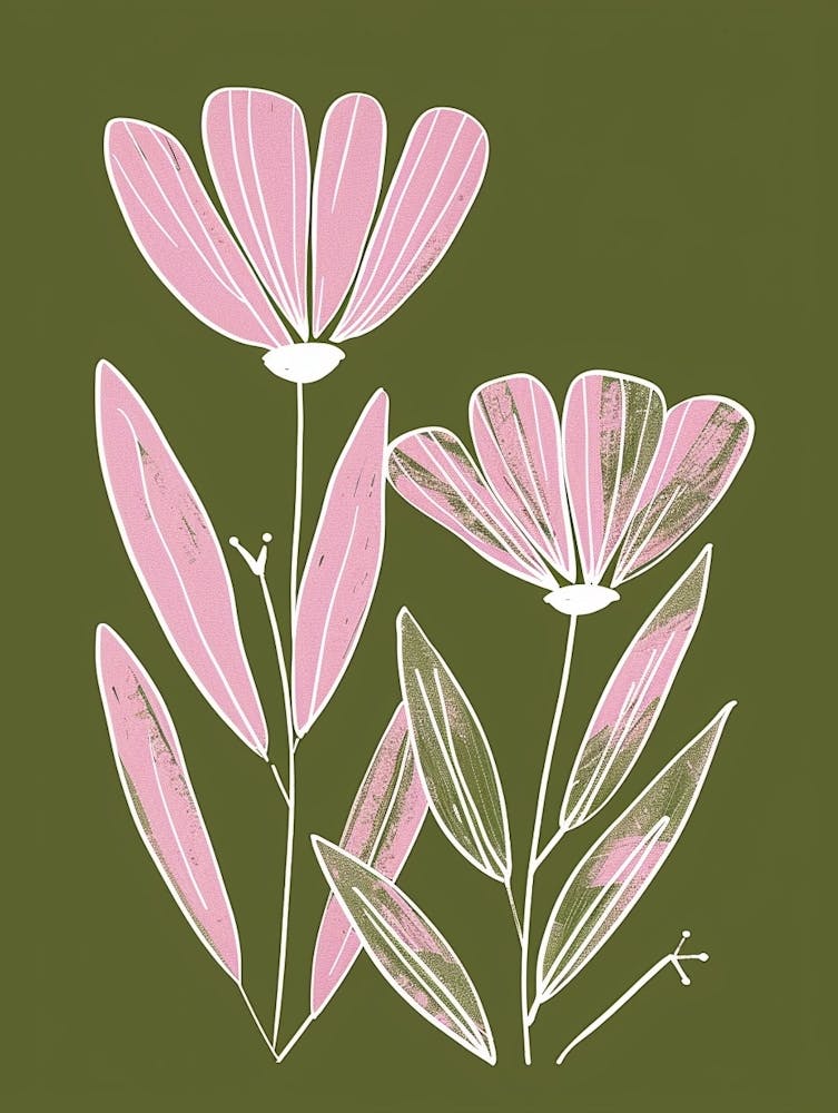 Pink & Green Lilac 2