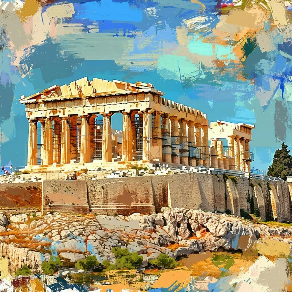 Parthenon Ölgemälde 3
