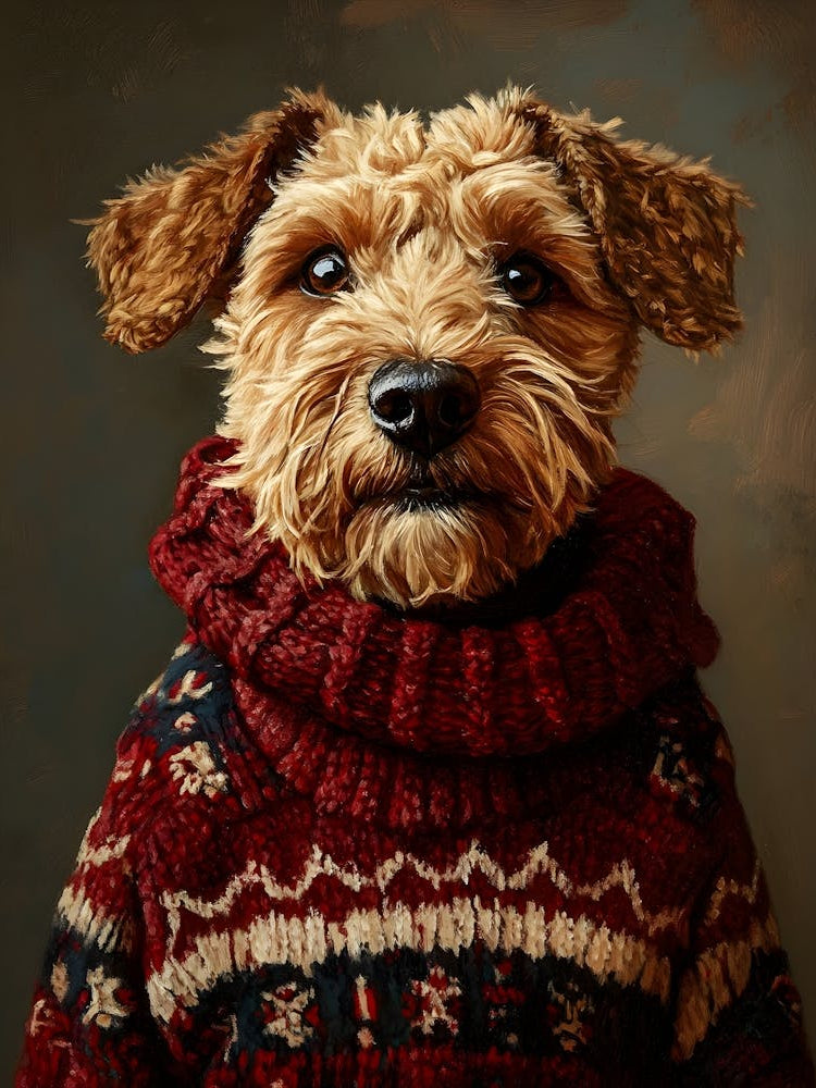 Airedale In Christmas Sweater 5