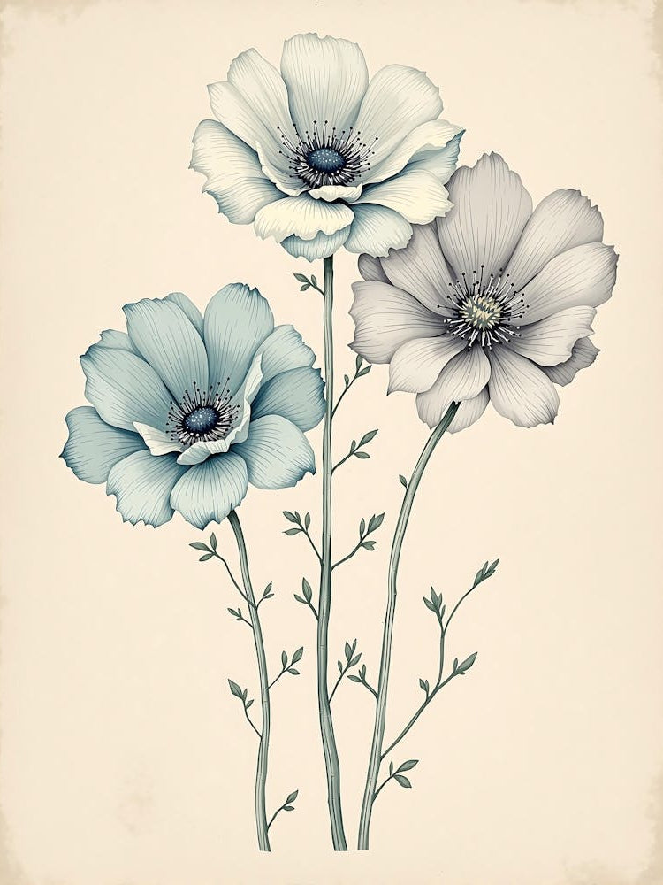 Dreamy Blossoms in a Minimalist Style