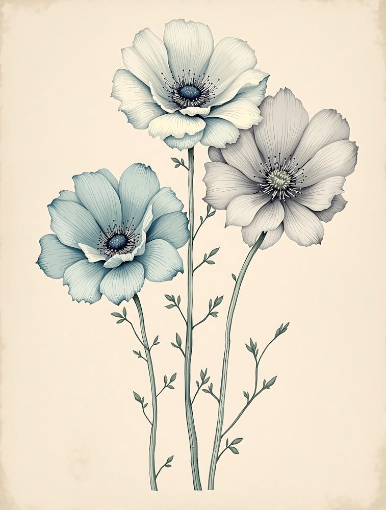 Dreamy Blossoms in a Minimalist Style