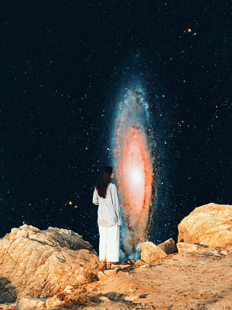 Woman and Galaxy