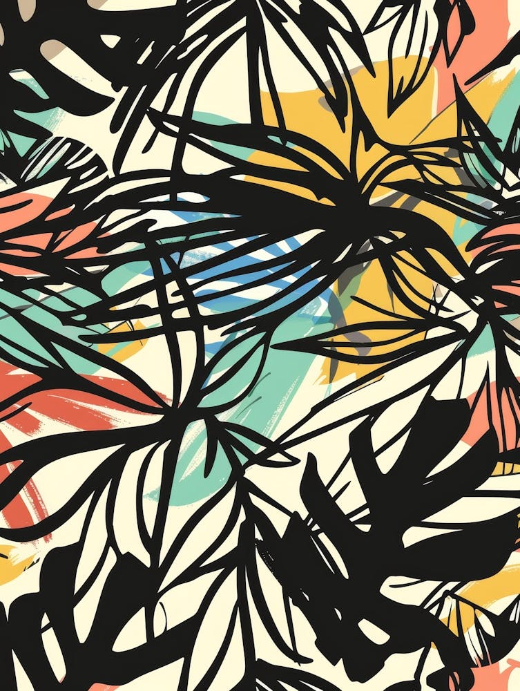 Tropical Leaves Seamless Pattern 10