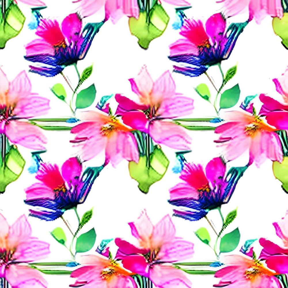 Watercolor Flowers On A White Background