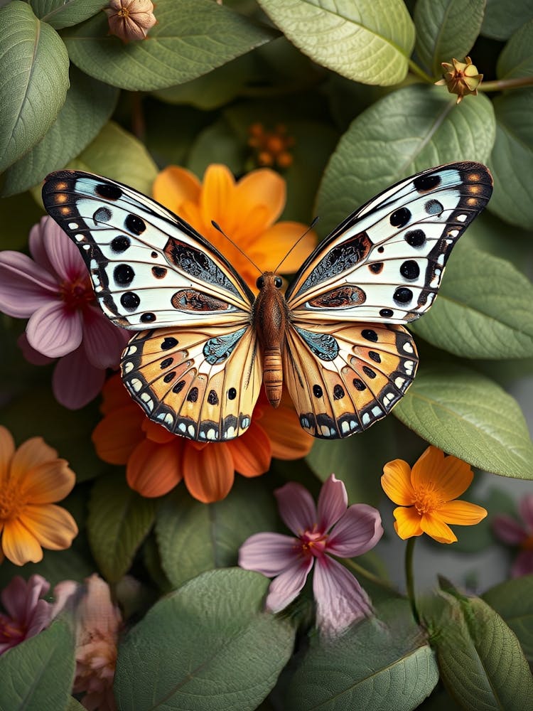 Butterfly On Flowers