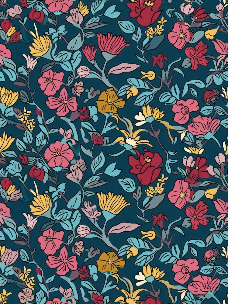 Floral Charm London Fabrics Floral Pattern 3