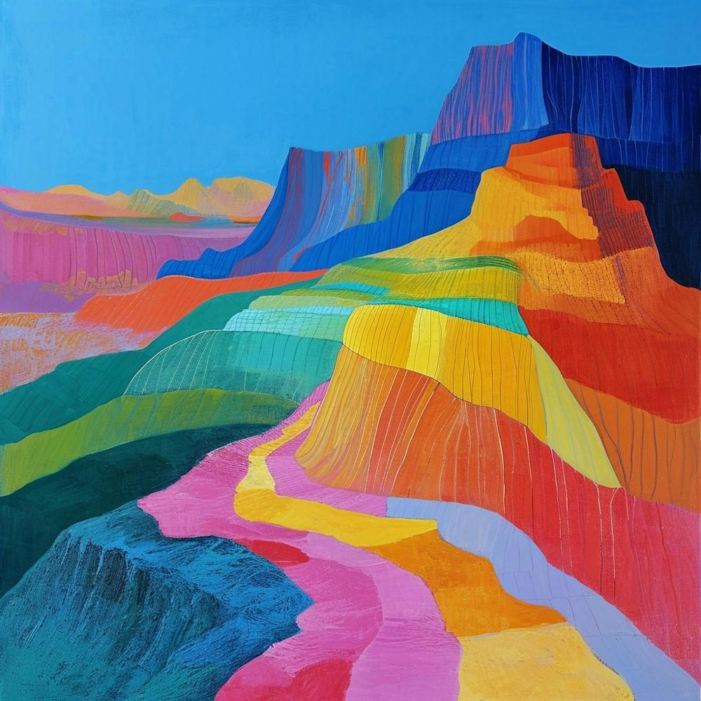 Farbenfrohes Abstrakt Zhangye National Park China 2