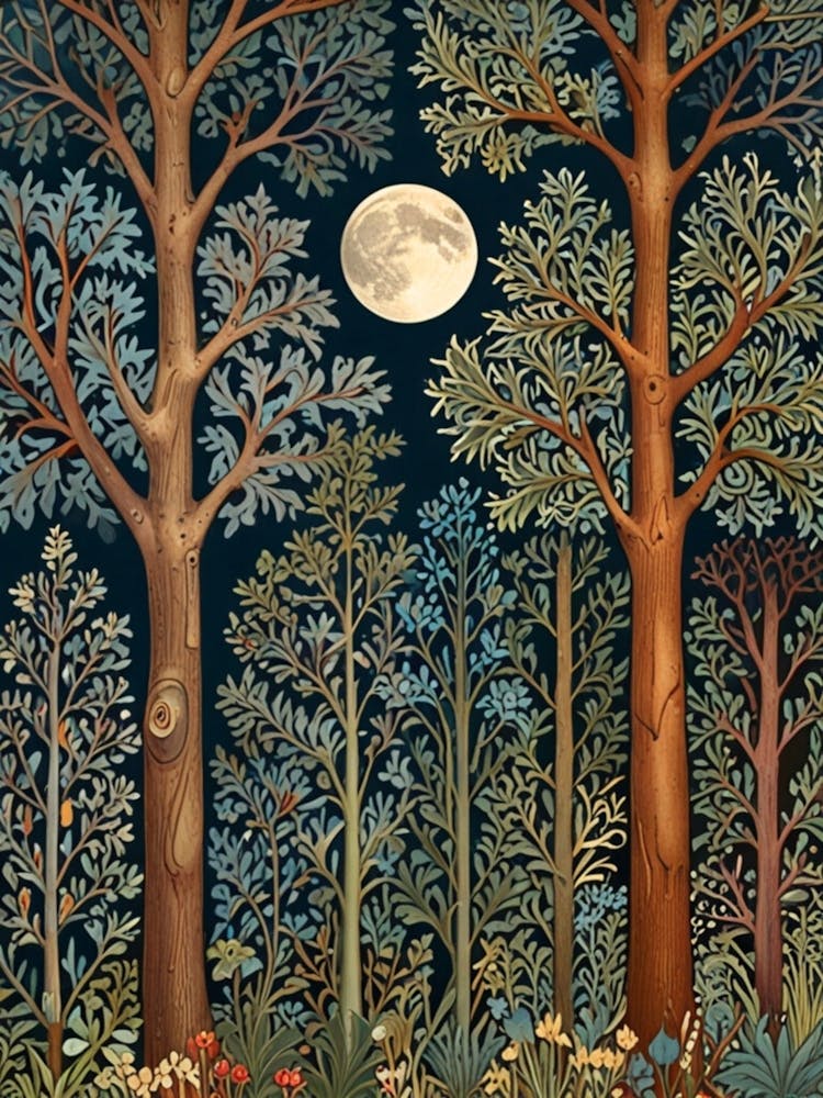 William Morris Moonlight In The Forest 239