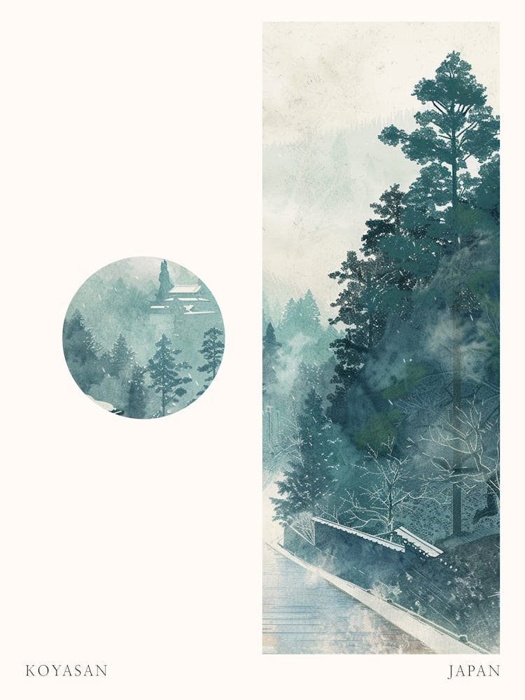 Koyasan Japan 1 Cut Out Travel Poster