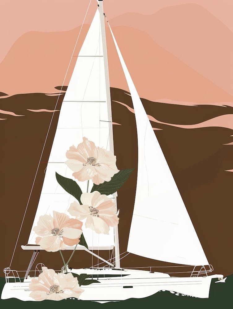 Sailboat With Flowers
