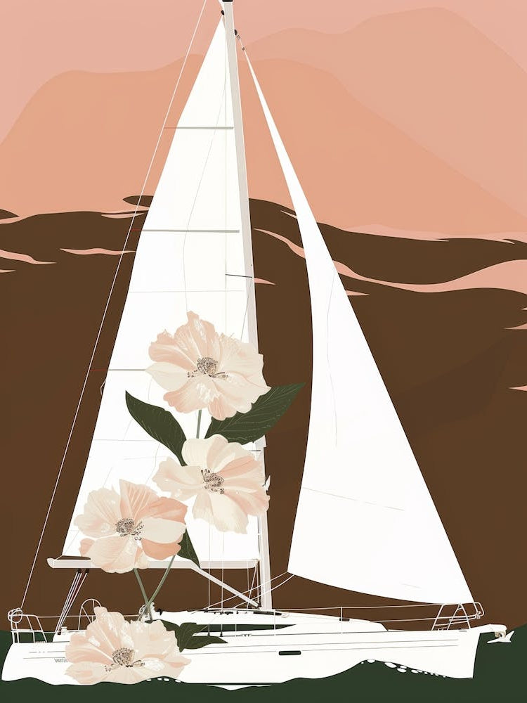 Sailboat With Flowers