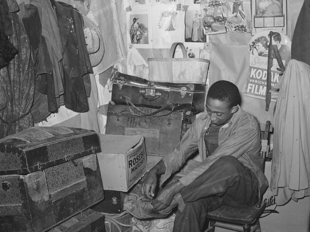 Crowded Conditions In Home Of Small Farm Owner In Arkansas River Bottoms, Near Vian, Oklahoma By Russell Lee