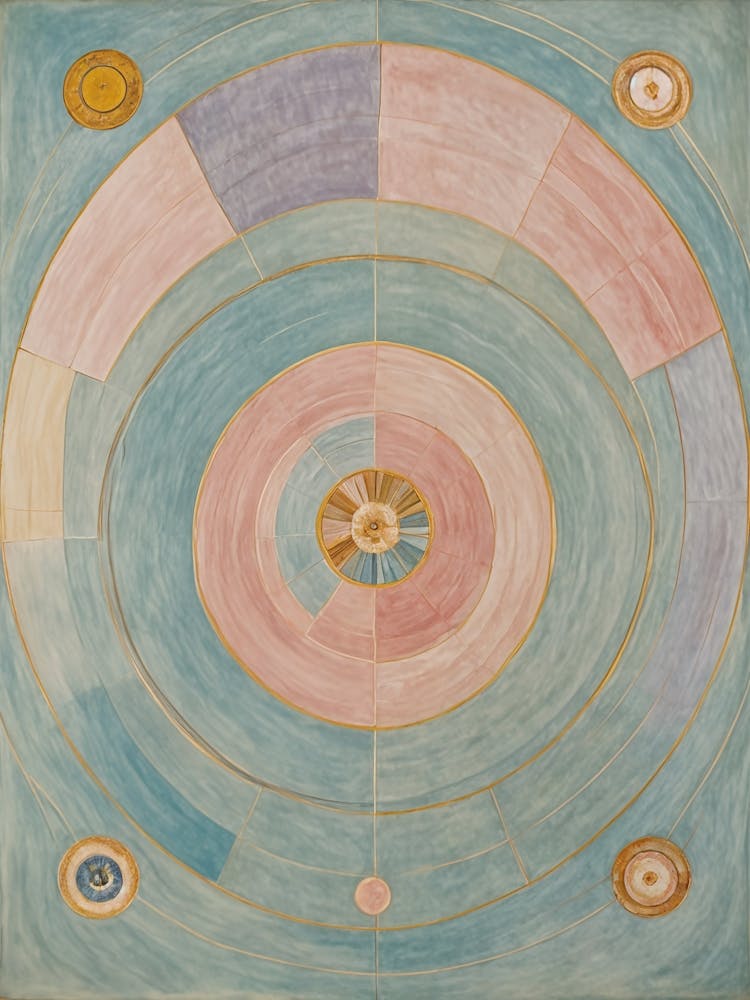 Sonnensystem in Pastell