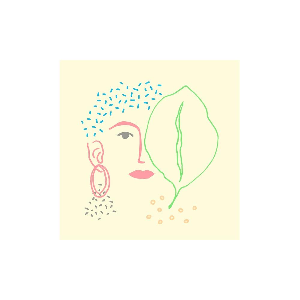 Portrait Of Woman And Leaf