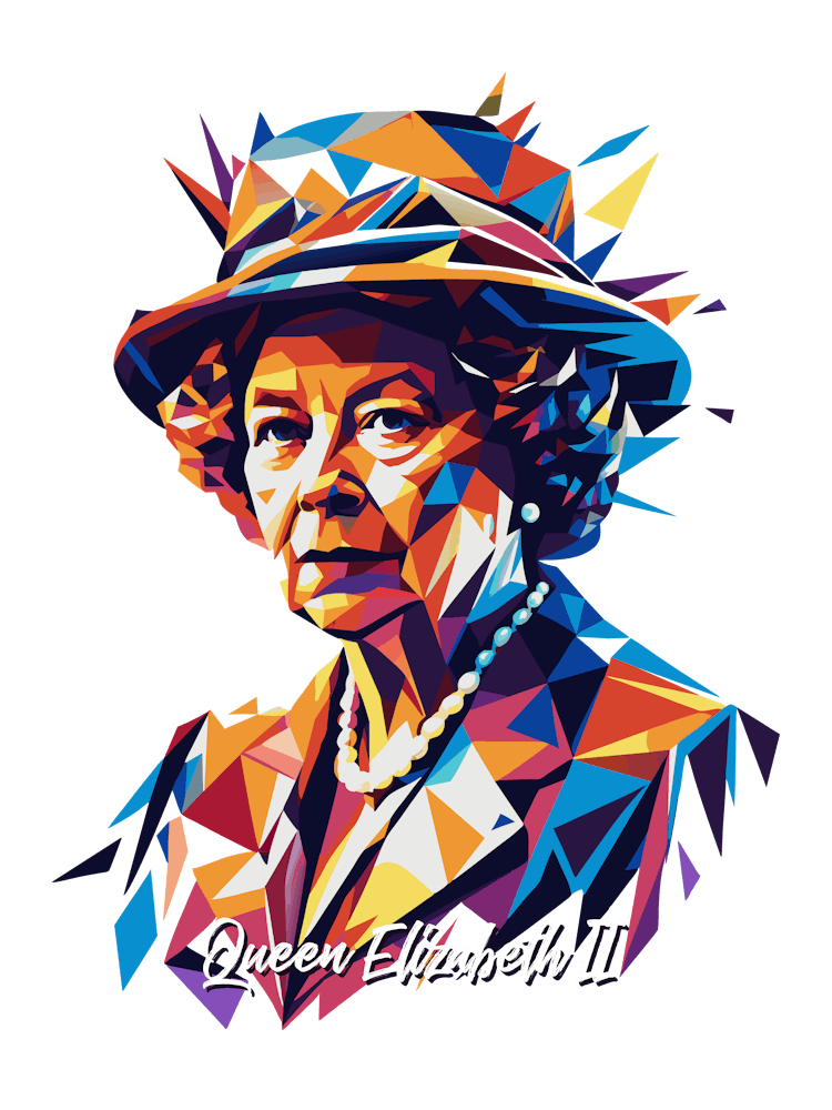 Queen Elizabeth II 03 Portrait WPAP Pop Art
