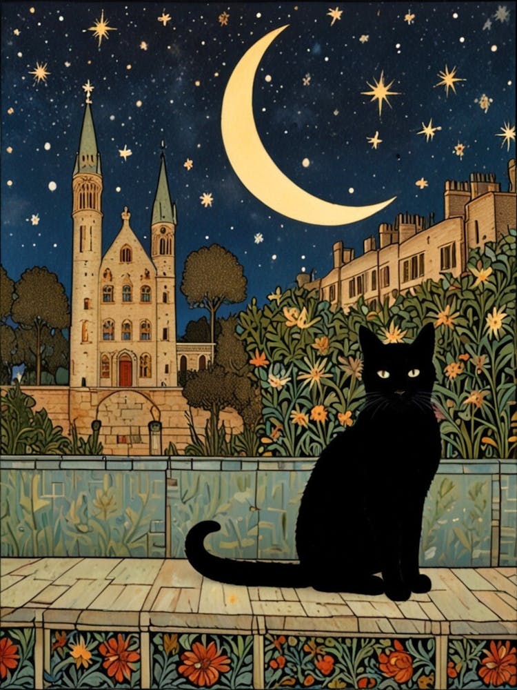 Cat In The Moonlight 1