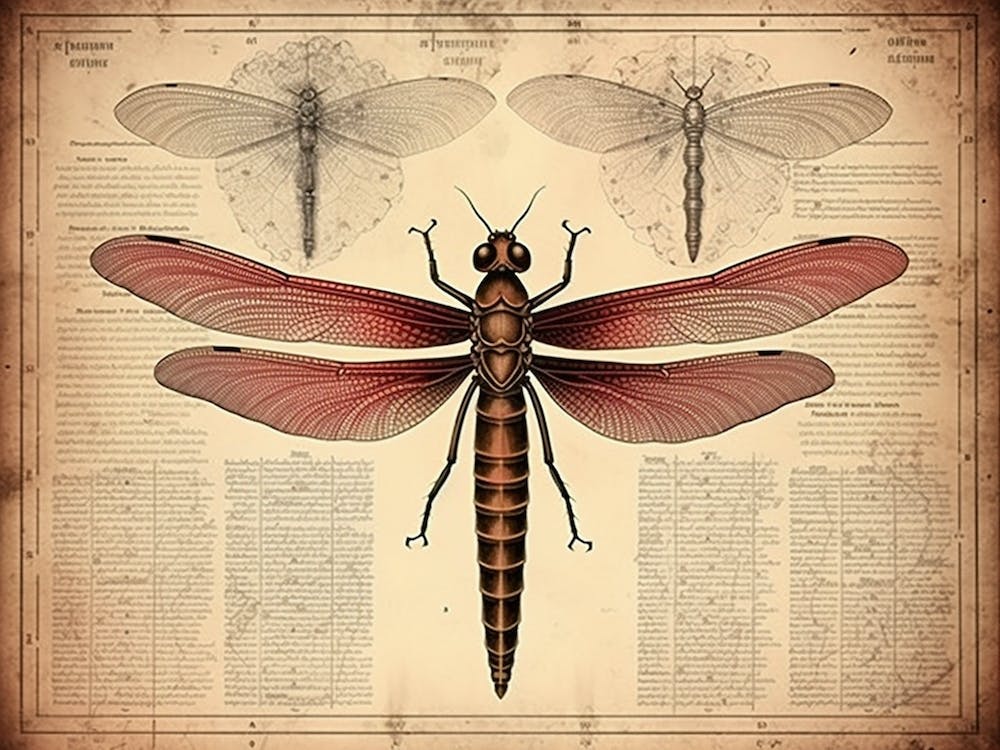 Dragonfly Vintage Newspaper 3