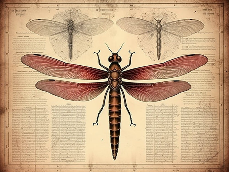 Dragonfly Vintage Newspaper 3