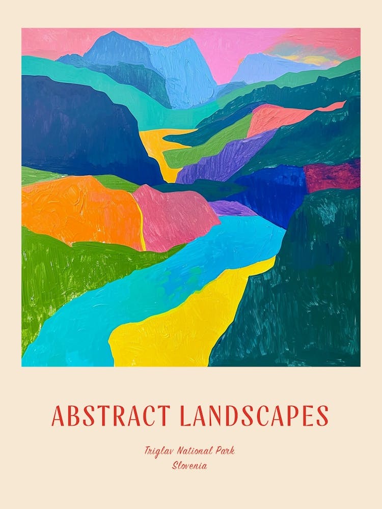 Colourful Abstract Triglav National Park Slovenia 2 Poster