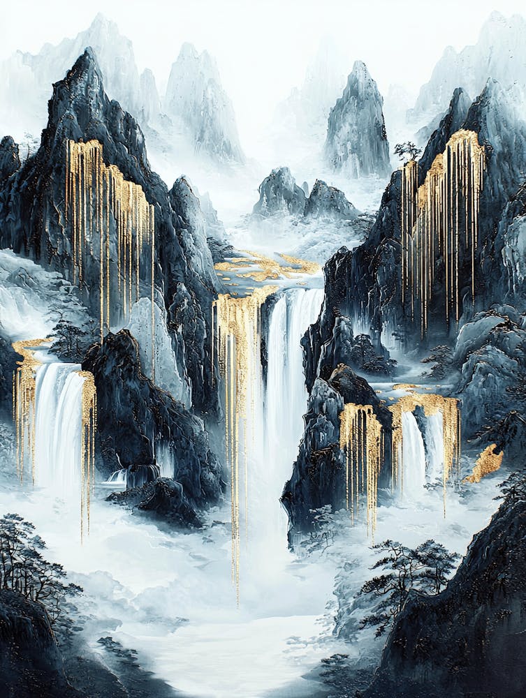 Himalayas Mist Dreamlike Reflections
