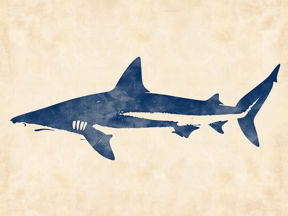 Blue Shark Grey Silhouette 5