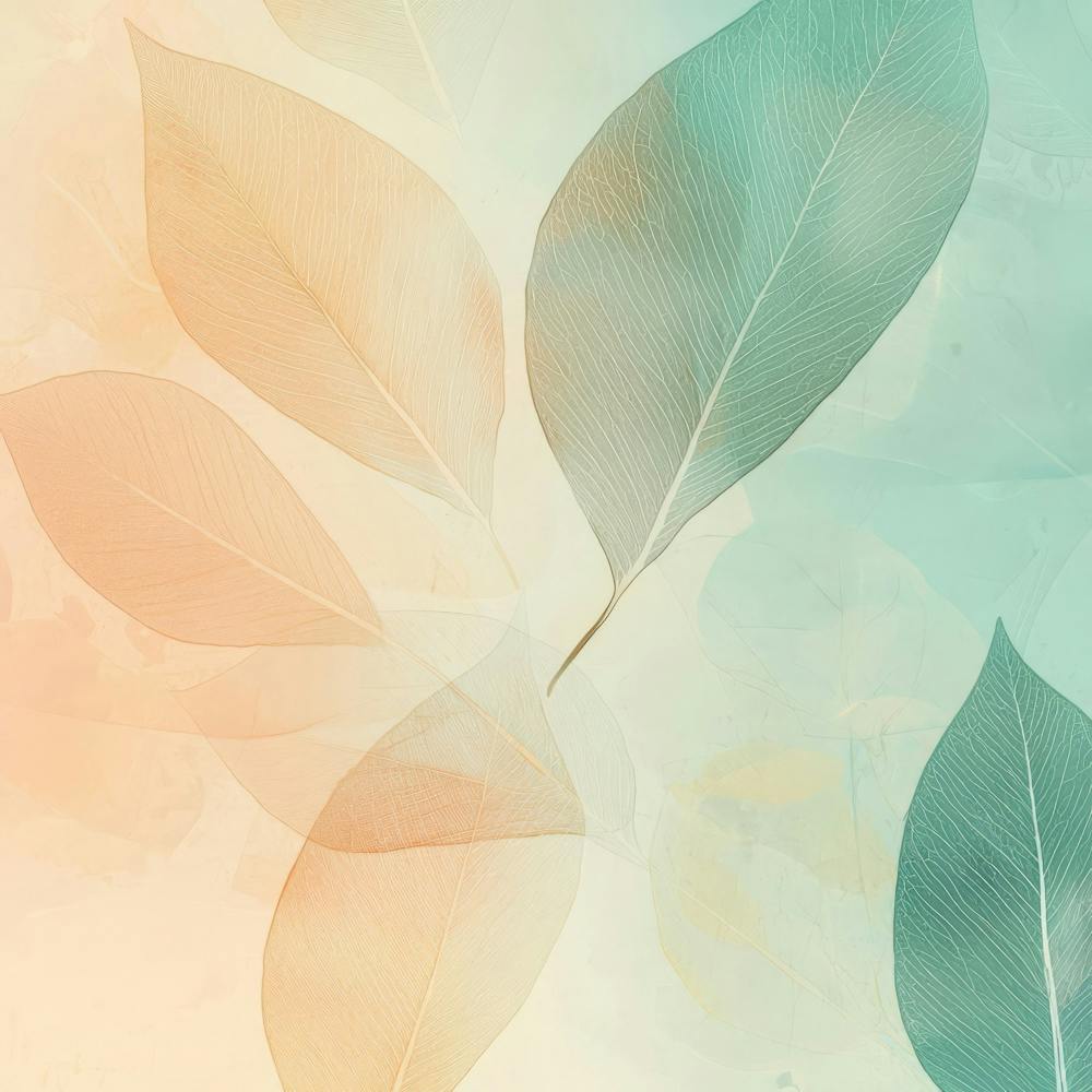 Abstract Watercolor Leaves