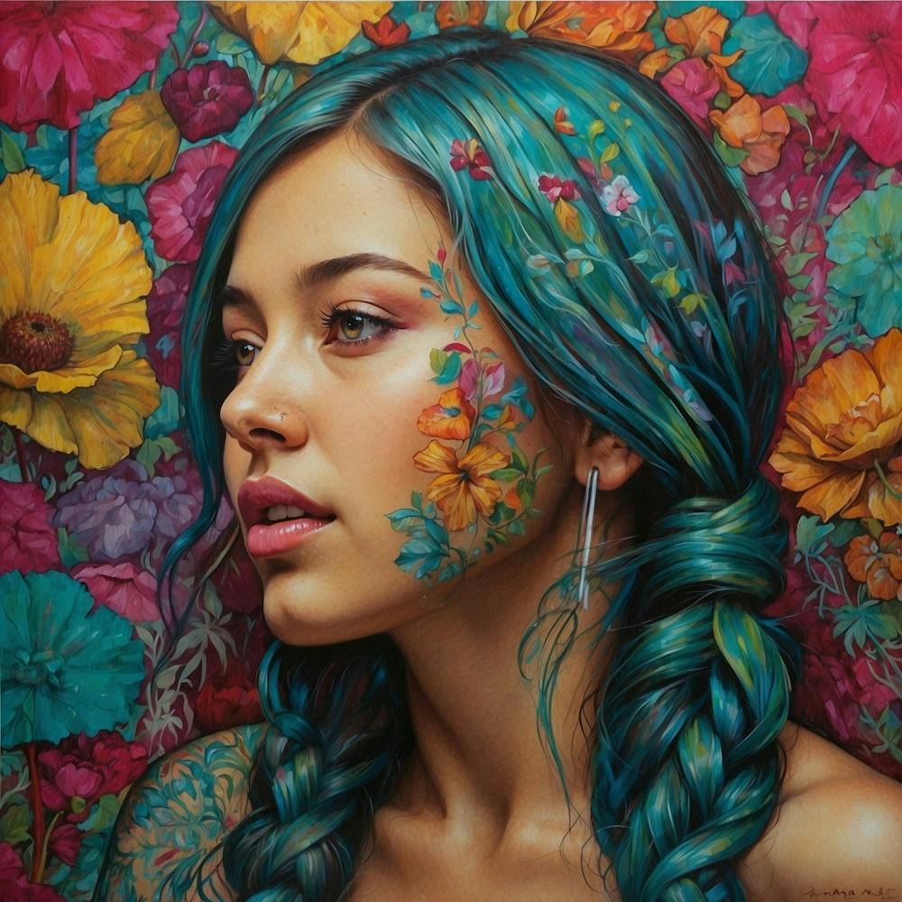 'The Girl With Blue Hair'