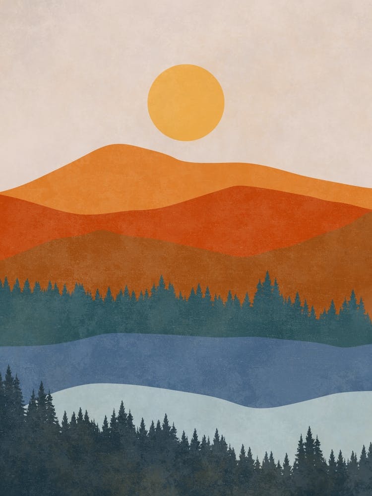 Sunset Mountain Landscape 1