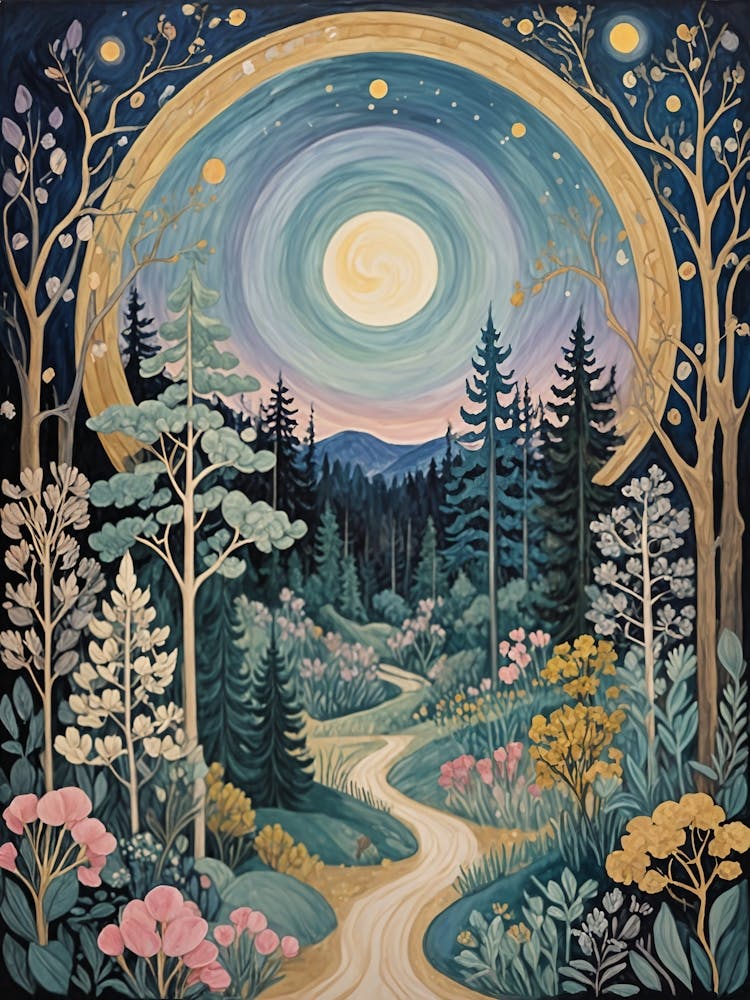 Moonlit Forest Path 1