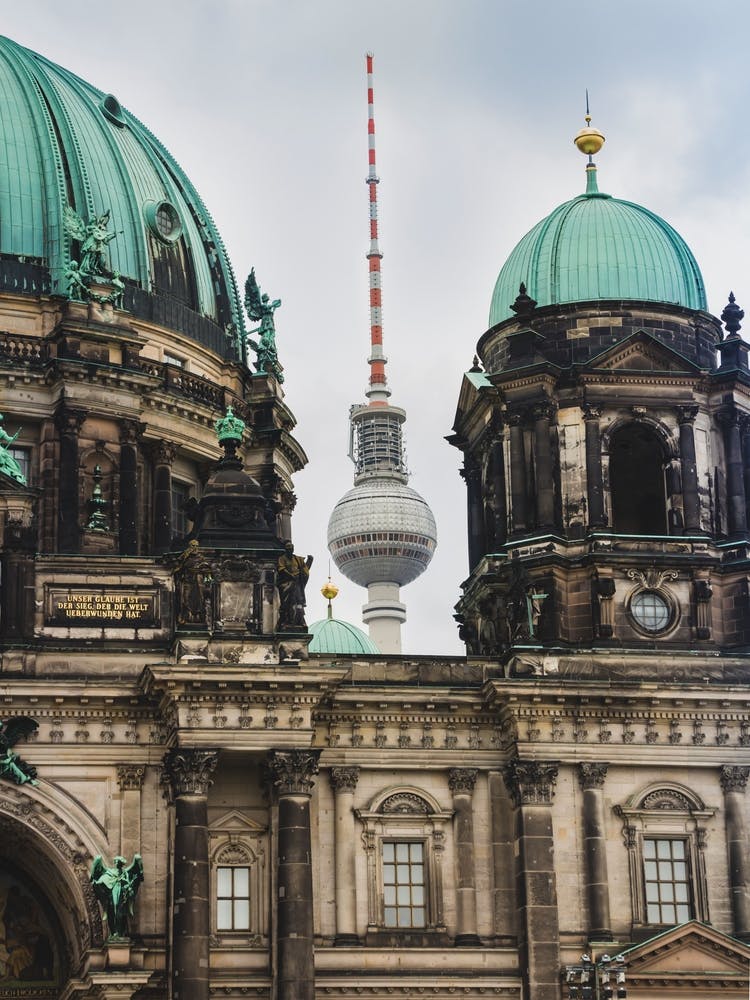 Berlin Cathedral And The Tv Tower Near That 1